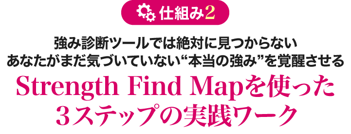 強み診断ツールでは絶対に見つからないあなたがまだ気づいていない”本当の強み”を覚醒させるStrength Find Mapを使った３ステップの実践ワーク